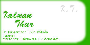 kalman thur business card